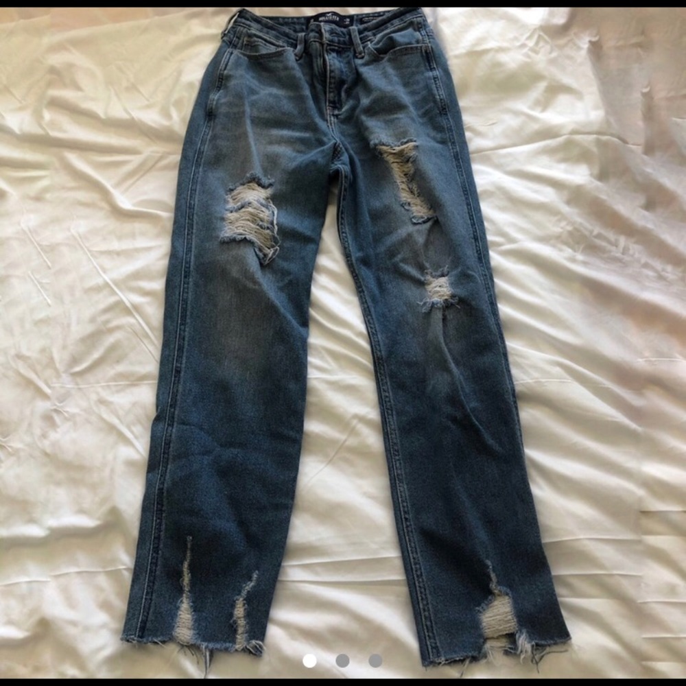 high rise hollister mom jeans